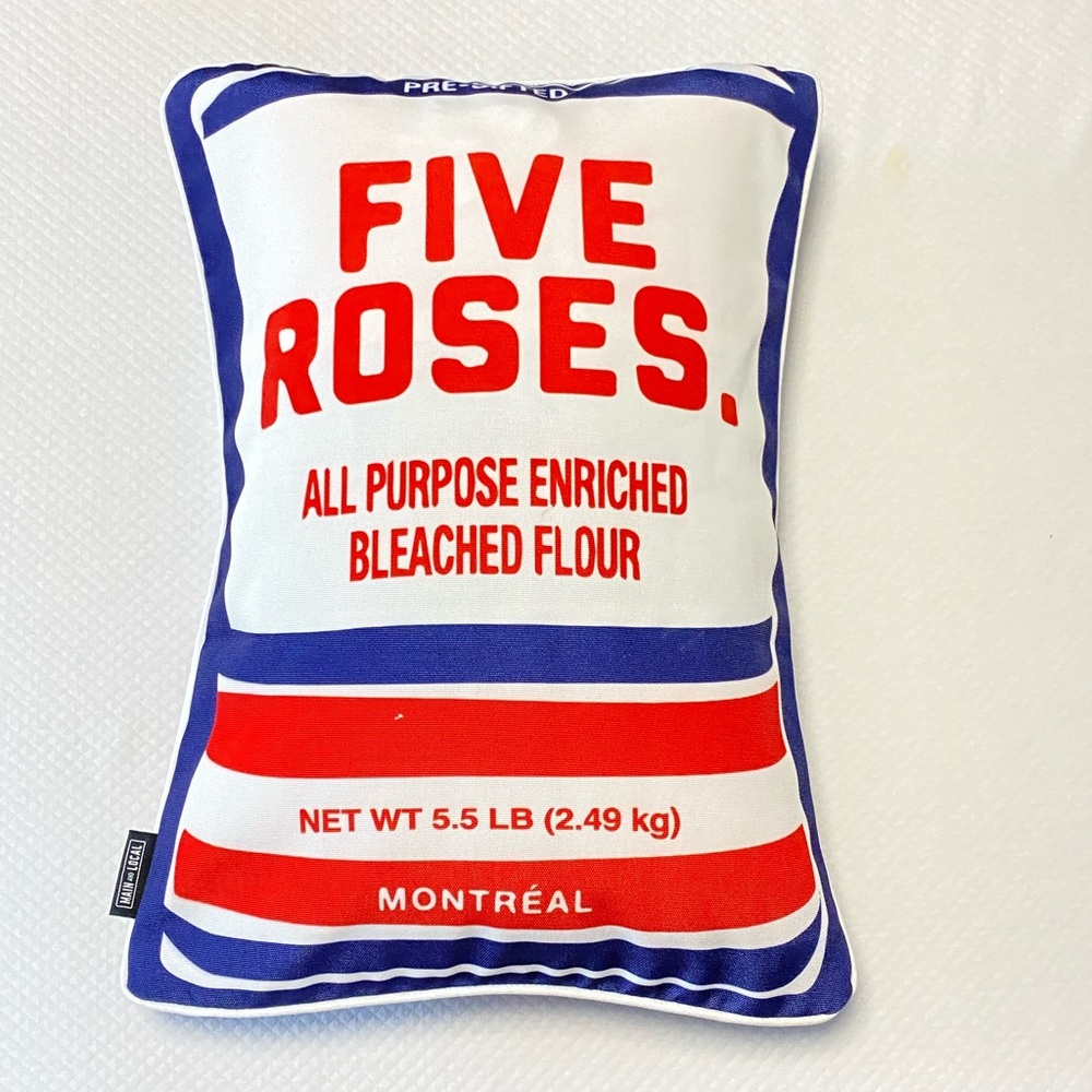 Set of 3 FIVE ROSES COVER PILLOWS | New | L20xH13 inch.